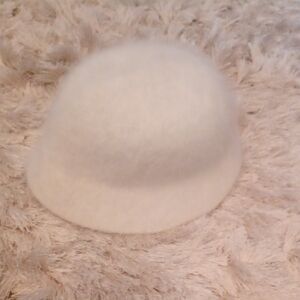 Elegant White Fuzzy Hat